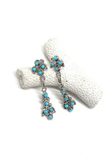 Zuni Sleeping Beauty Turquoise and Sterling Silver Post Earrings