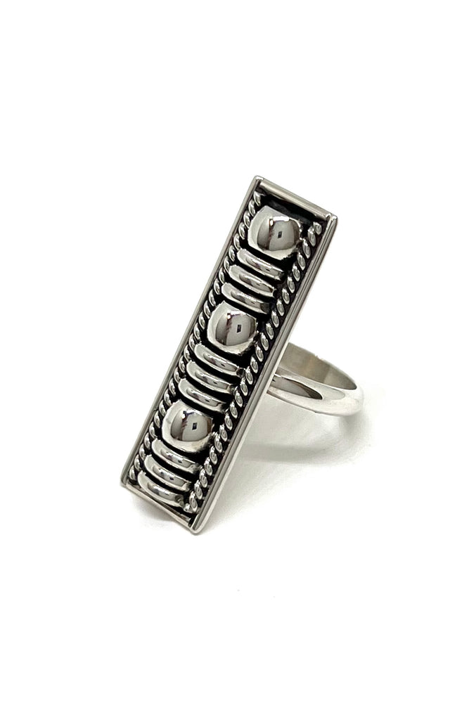 Thomas Charley Sterling Silver Water Bead Ring (Size 8)