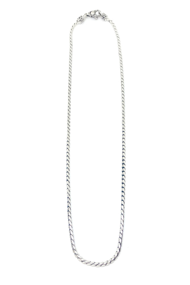 Sterling Silver Fluted Bali Chain