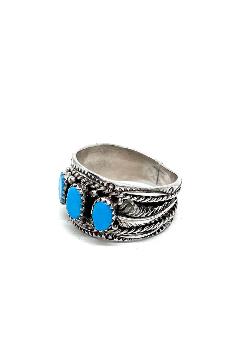 Mens silver and hot sale turquoise rings