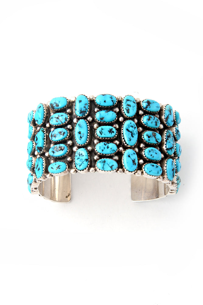 Kingman Turquoise Row Cuff Bracelet