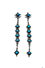 Sleeping Beauty Turquoise and Sterling Silver Zuni Post Earrings