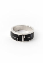 Mens Inlay Onyx and Sterling Silver Ring
