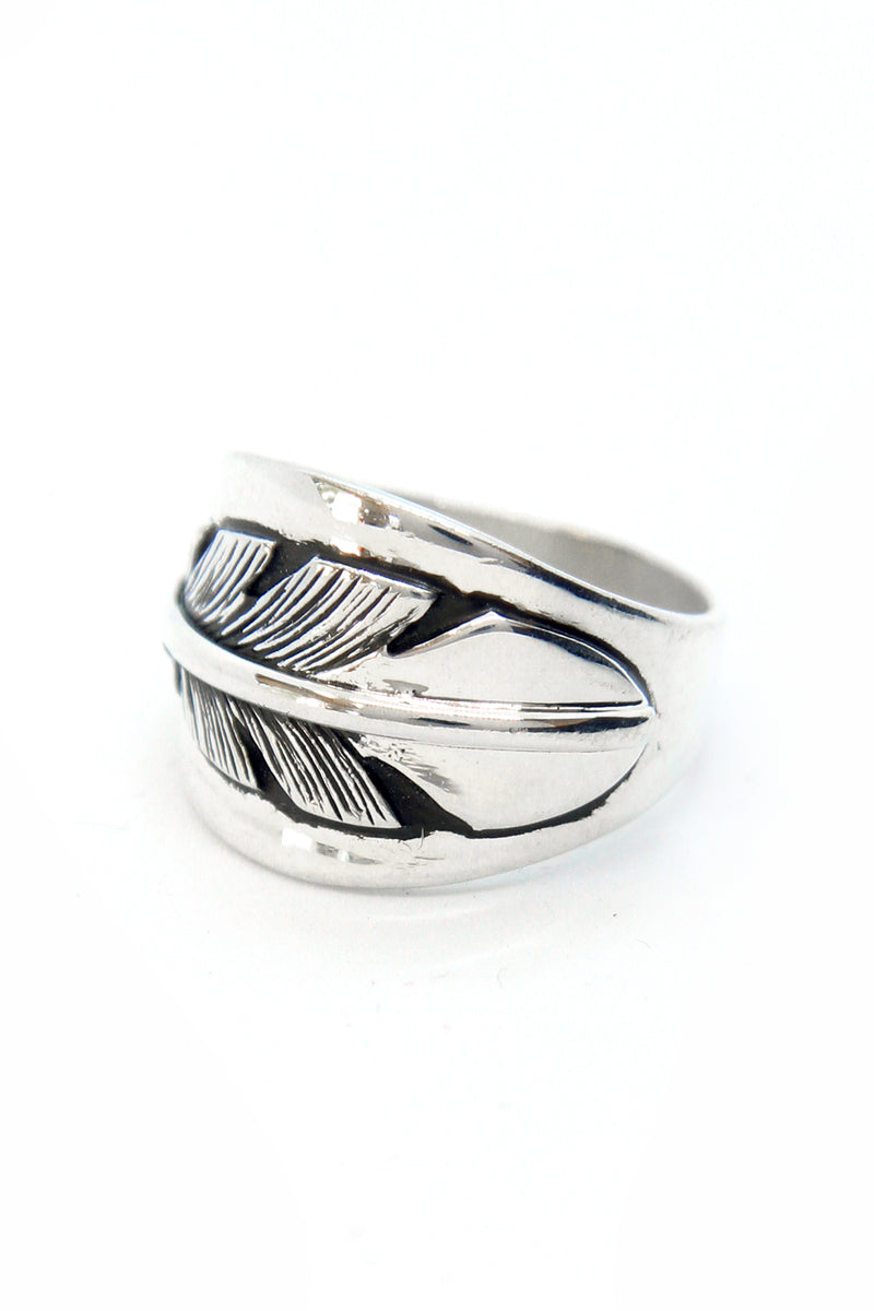 Native American Navajo Silver Eagle Wrap Band Ring Size 6.5