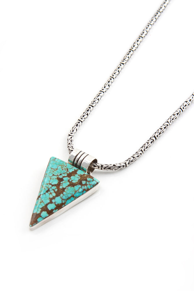 Natural Turquoise Triangle Pendant