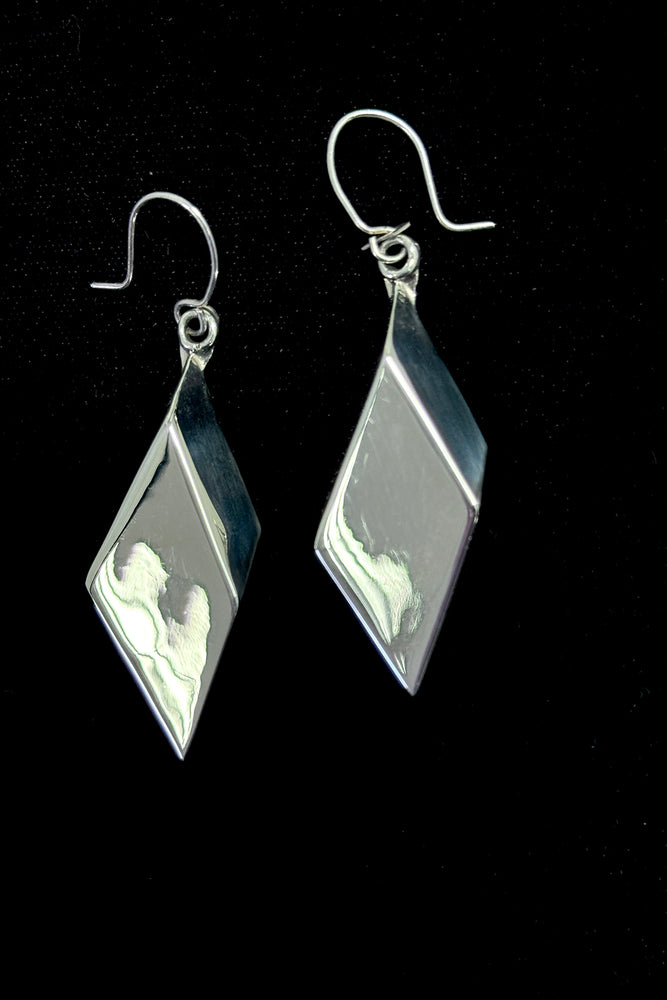Sterling Silver Geometric Drop Earrings