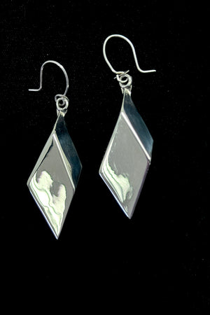 Sterling Silver Geometric Drop Earrings