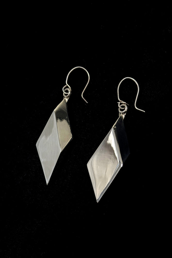 Sterling Silver Geometric Drop Earrings