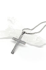 Sterling Silver Textured Cross Pendant