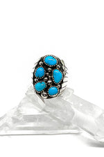 Kingman Turquoise Nugget and Sterling Silver Men's Ring (Size 9 ½)