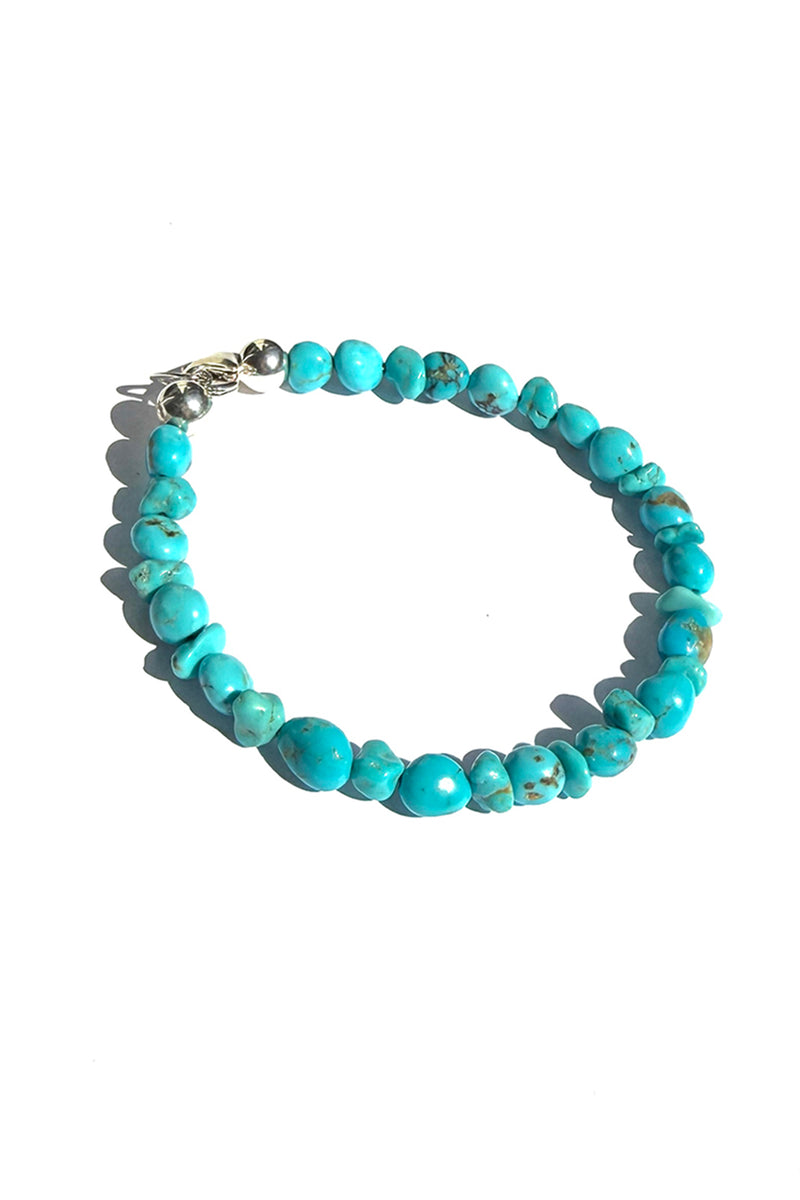 Tumbled Turquoise Nugget Beaded Bracelet
