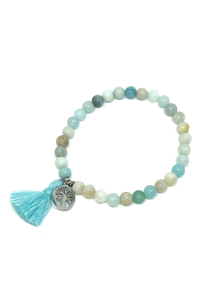
                
                    Load image into Gallery viewer, Amazonite Crystal Tree Of Life Bracelet
                
            