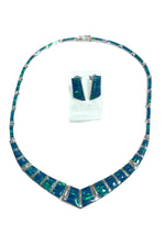 Green Opal Sterling Silver Necklace and Earring Set (Copy)