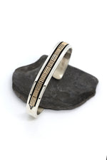 Bruce Morgan 14K and Sterling Silver Cuff Bracelet