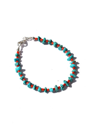 Chunky Turquoise Nugget Bead Bracelet