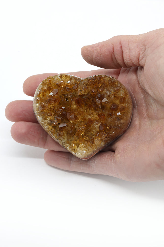 Citrine Geode Heart