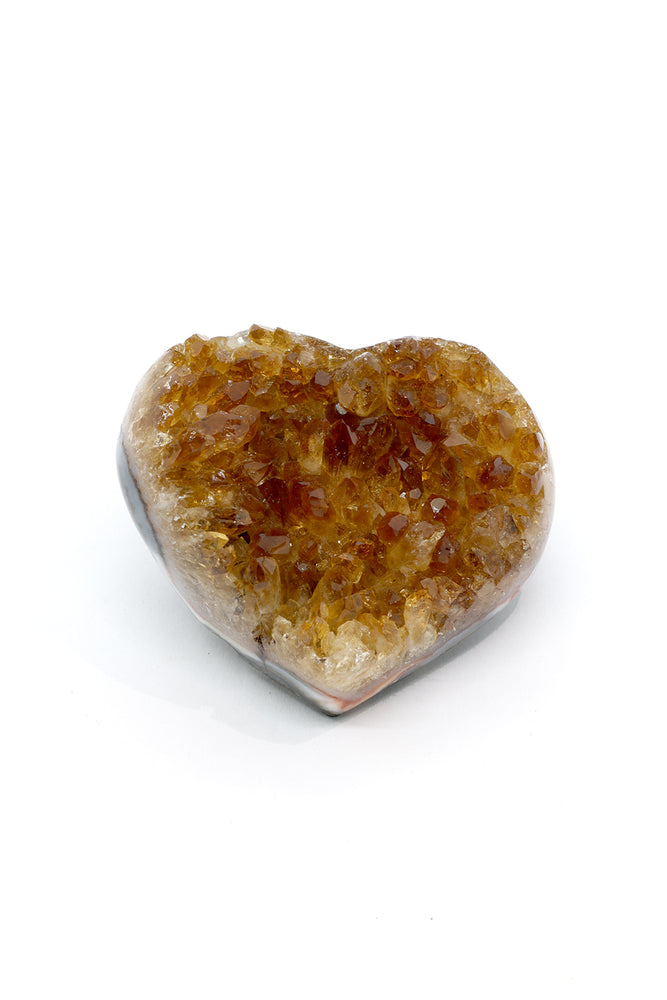 Citrine Geode Heart