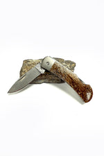Mammoth Bone Damascus Knife