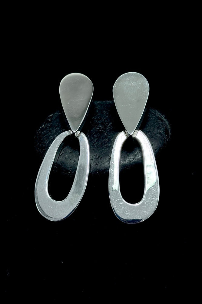 Sterling Silver Teardrop & Hoop Earrings
