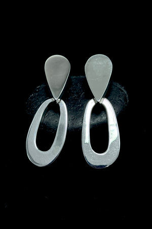 Sterling Silver Teardrop & Hoop Earrings
