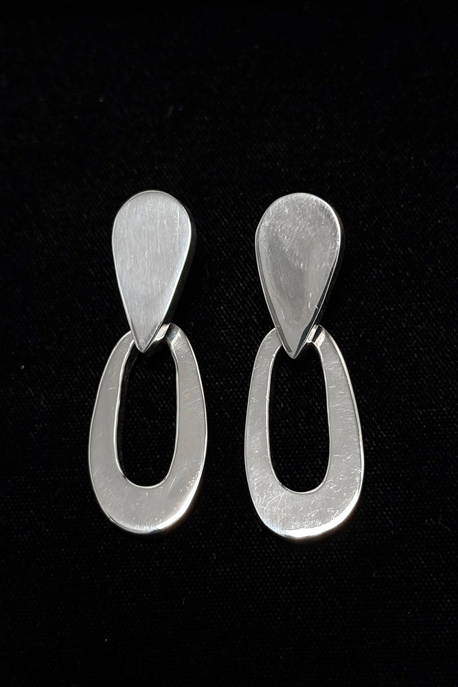 Sterling Silver Teardrop & Hoop Earrings