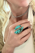 High-Grade Kingman Turquoise Ring by Douglas Zackary