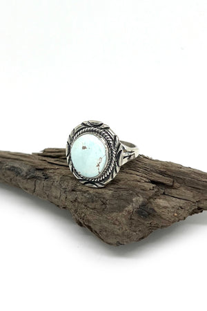 Navajo Dry Creek White Turquoise Ring (Size 6)