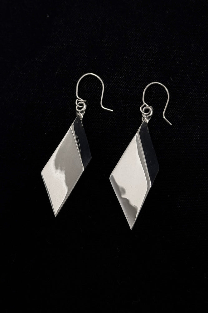 Sterling Silver Geometric Drop Earrings