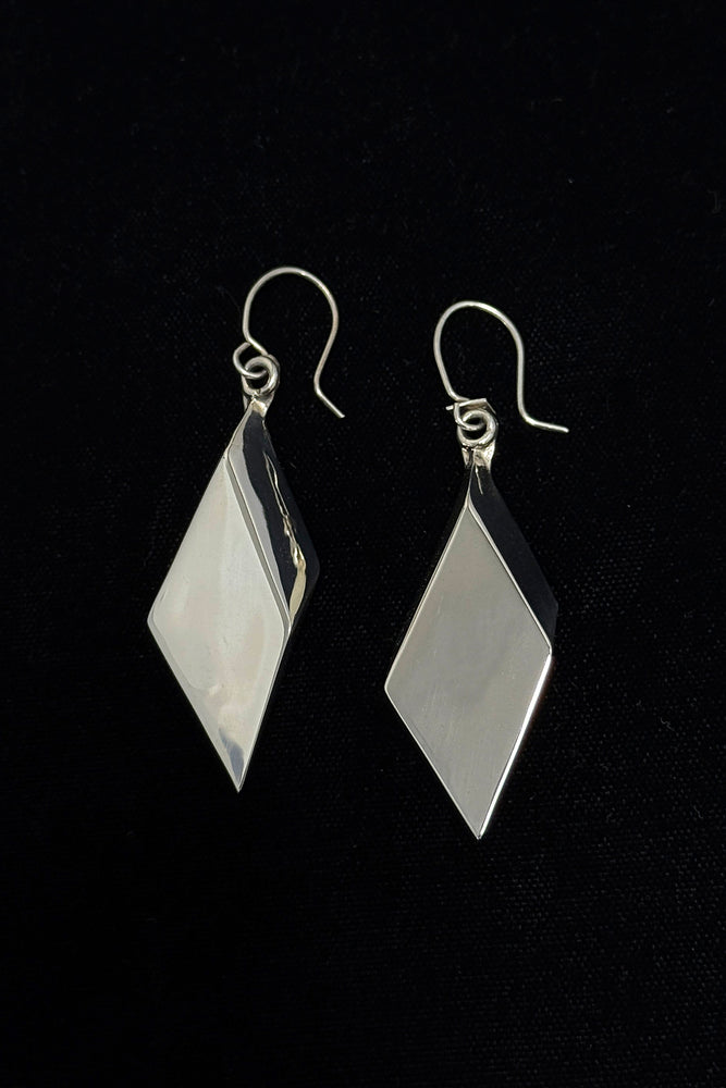 Sterling Silver Geometric Drop Earrings