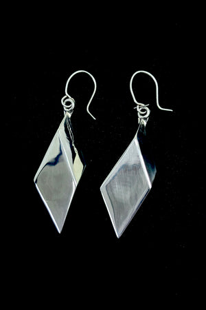 Sterling Silver Geometric Drop Earrings