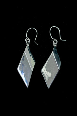 Sterling Silver Geometric Drop Earrings