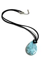Larimar Leather Necklace