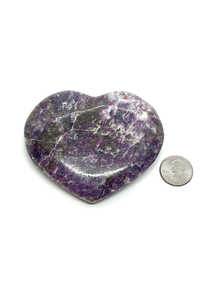 Beautiful Lepidolite Heart