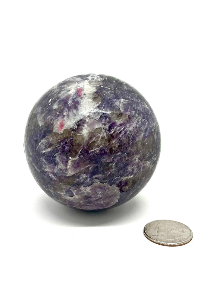 Large Lepidolite Sphere