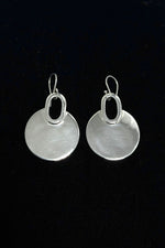 Sterling Silver Circle Drop Earrings