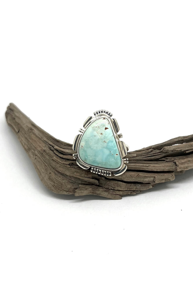 Dry Creek White Turquoise Ring (Size 8) - Main Image