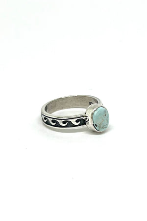 Dry Creek White Turquoise Band (Size 7.5)