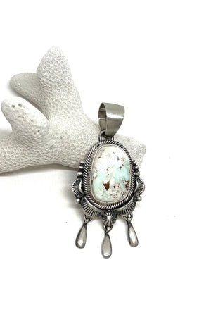 Dry Creek Turquoise Navajo Pendant by Randy Boyd