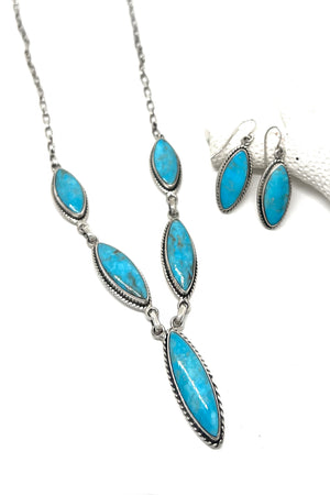 Navajo Kingman Turquoise Necklace (Set)