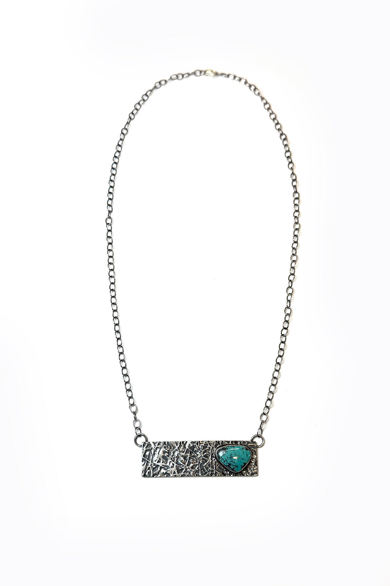 Number 8 Turquoise Bar Necklace – Sterling Silver