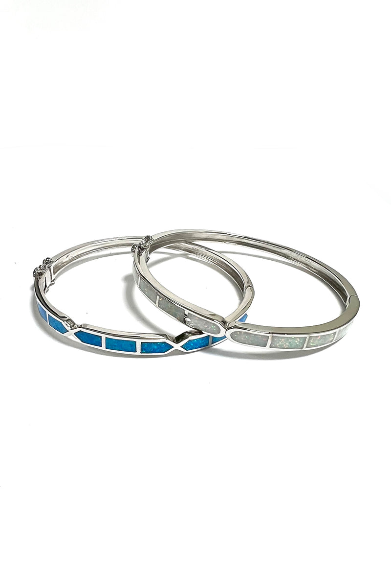 Tarnish-Free White Opal Sterling Silver Bracelet