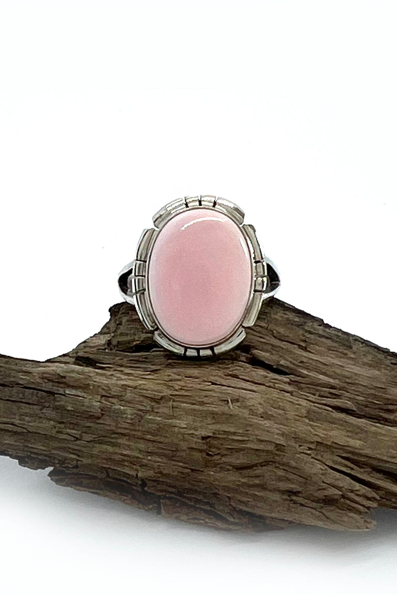 Pink Conch Sterling Silver Ring
