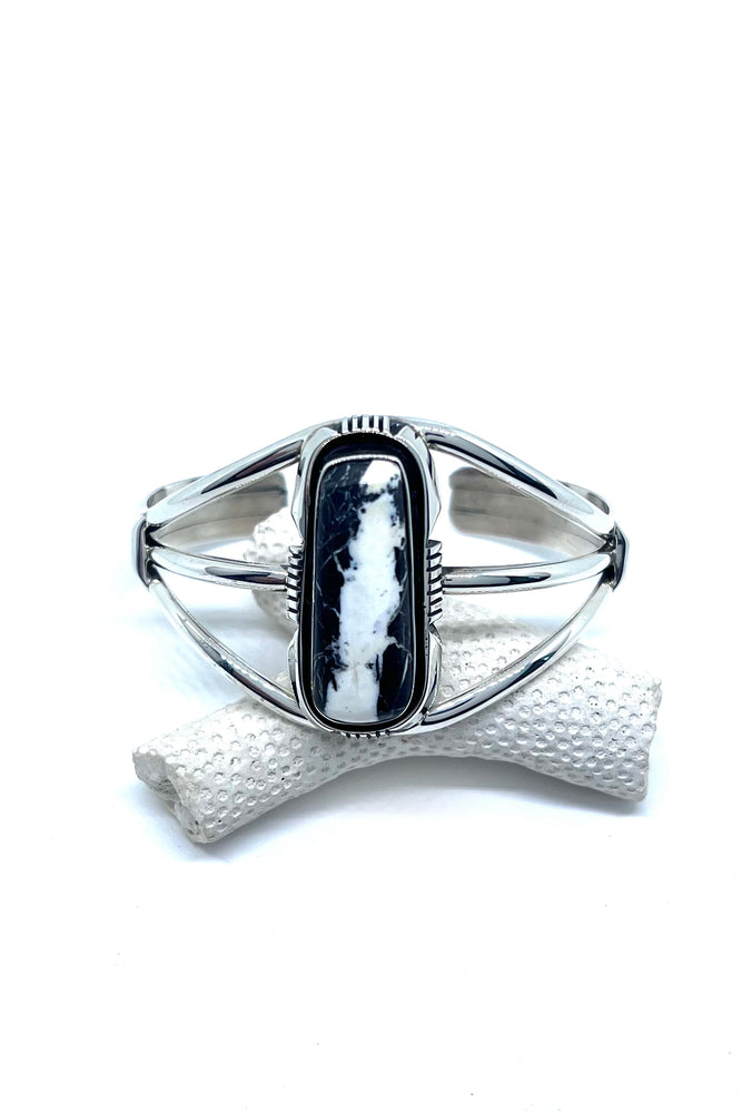 
                
                    Load image into Gallery viewer, Anthony Kee White Buffalo Cuff Bracelet
                
            