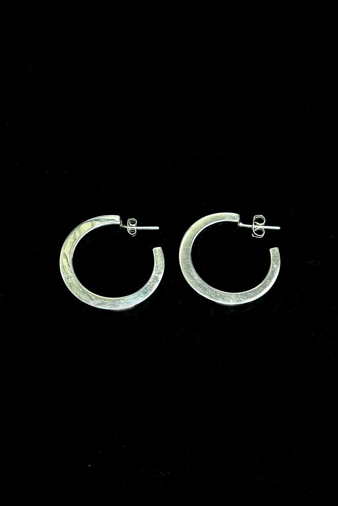 Sterling Silver Modern Circle and Bar Earrings