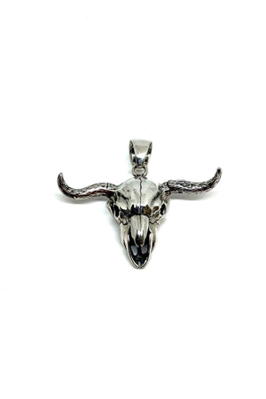 Sterling Silver Longhorn Skull Pendant
