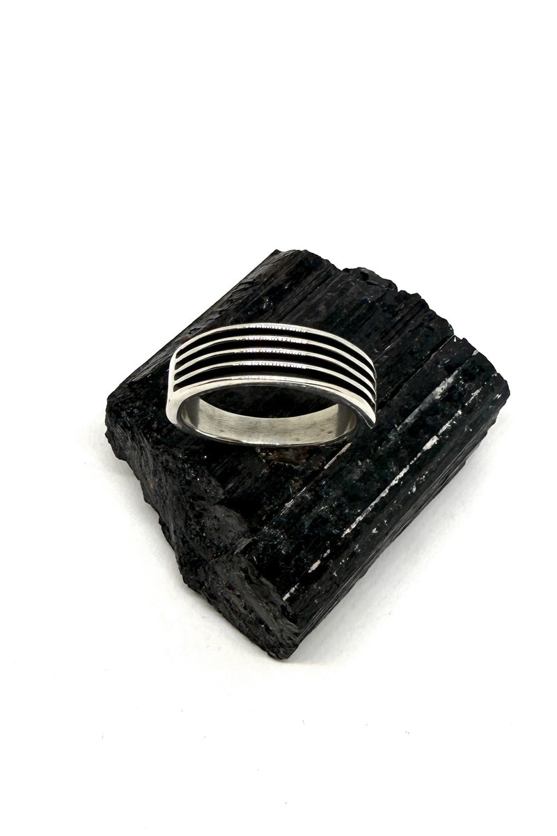 Navajo Handmade Sterling Silver Stacker Band Ring