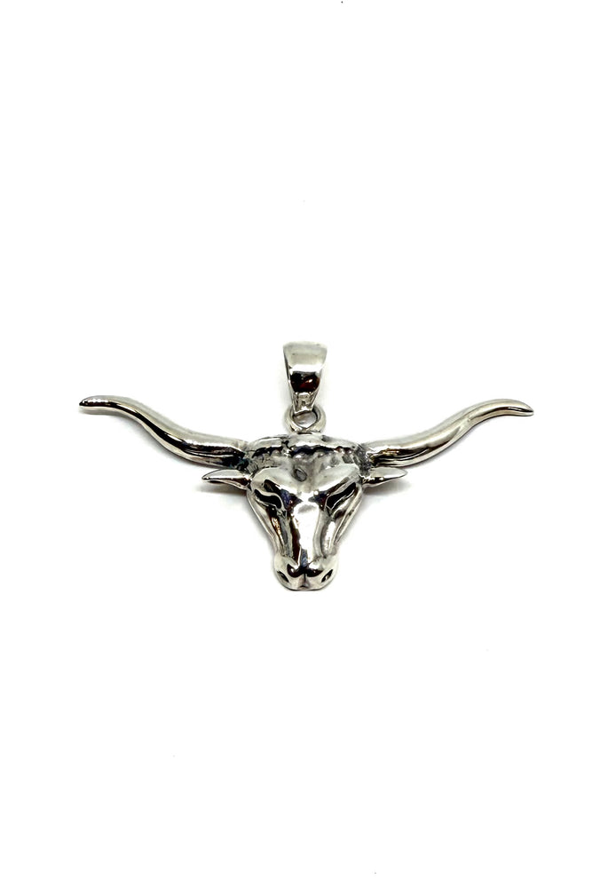 Sterling Silver Longhorn Steer Pendant