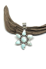 Dry Creek White Turquoise Cluster Pendant