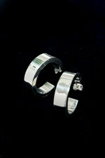 Sterling Silver Modern Circle and Bar Earrings