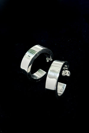 Sterling Silver Modern Circle and Bar Earrings